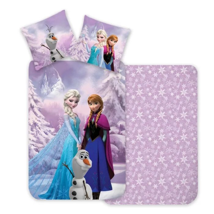 Детски спален комплект от 2 части Frozen Snowy Замръзналото кралство, за кошарa/малко легло, Елза