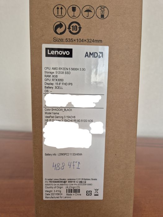 Lenovo Ideapad Gaming 3 15ACH6