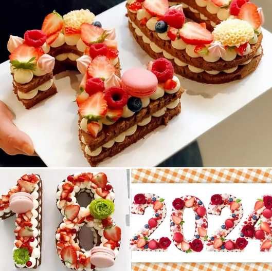 Forme de silicon pentru prăjituri, torturi, set de 9 cifre, noi