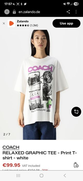 Coach нова оригинална дамска тениска