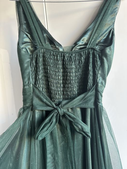 Официална тъмнозелена рокля, M-L