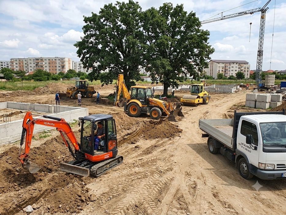 Servicii săpături si excavații, demolări si nivelare teren