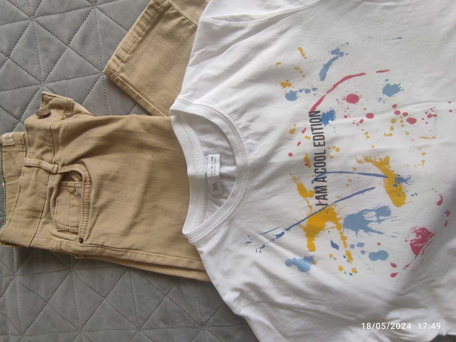 Zara Дънки слим и тениска