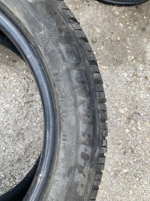 4 бр Зимни Гуми Dunlop 245/50 R18 DOT 2510 грайфер 4мм ном 13