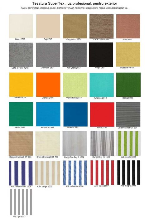 Perdele draperii la comanda, pentru exterior, foisor, terasa, balcon