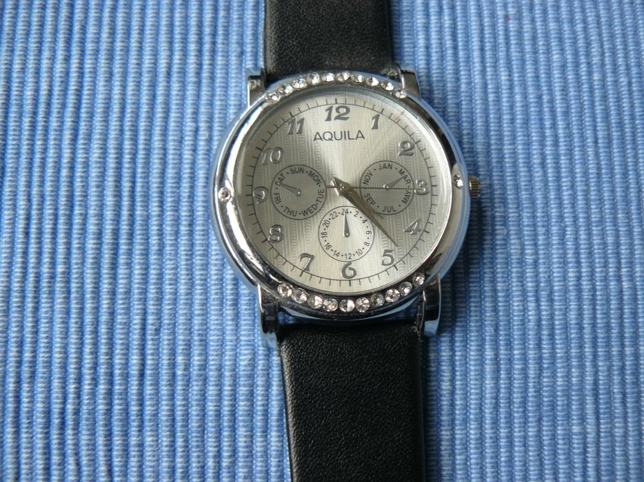 CEAS DAMA "AQUILA" 2 Modele,Mecanism Quartz,Curea Silicon Si Piele Eco,Nou Fara Cutie