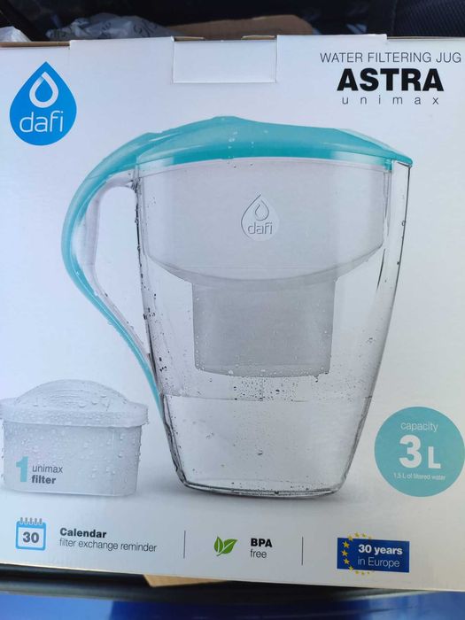 Кана за пречистване на вода Astra Unimax, с брояч и филтър Unimax, 3 л