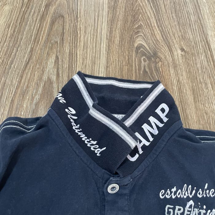 tricou polo Camp David, bărbați mărimea L albastru închis