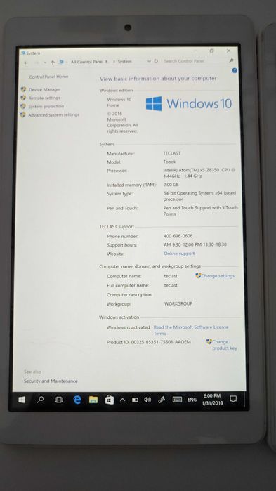 Tableta Teclast X80 Pro windows 10