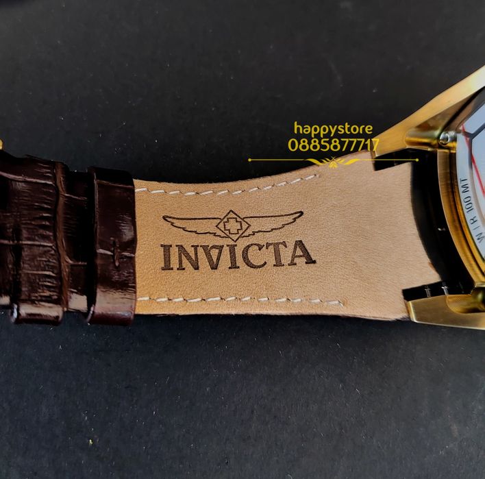 INVICTA Lupah Mother of pearl Gold 48 mm, Инвикта нов мъжки часовник