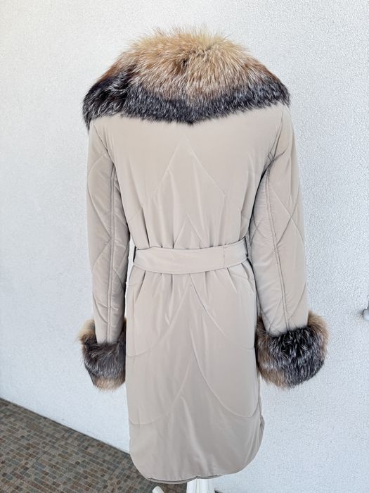 Geaca cu blana naturala de vulpe