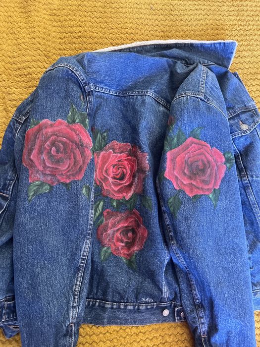 Geaca denim pictatǎ