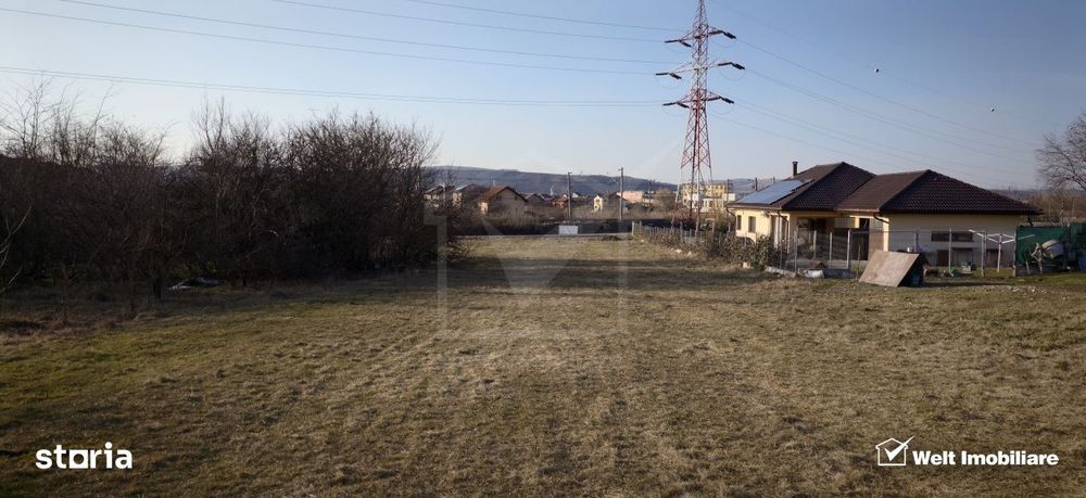 Teren constructii Apahida, acces drum, panorama superba