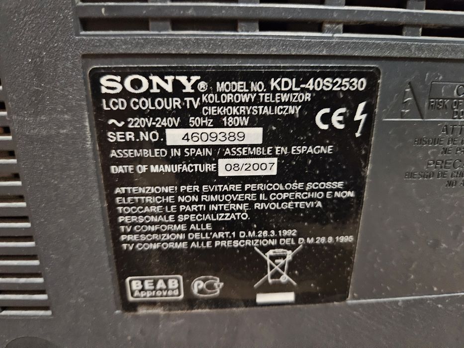 Плазменый телевизор SONY KDL40S2530