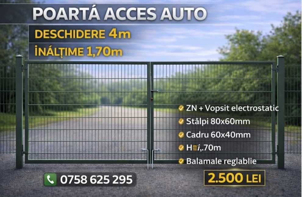 Montaj gard/ imprejmuire teren/  parcuri fotovoltaice/ constructii
