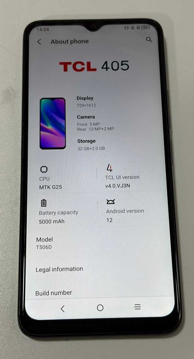 Телефон TCL 405 32/2gb