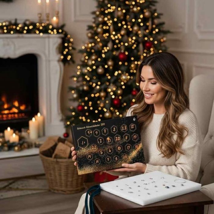 Луксозен бижутерен адвент календар 24 изненади – гривни, висулки, обец