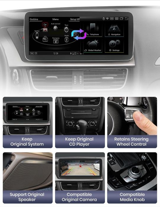 Navigație Android dedicata pt. AUDI A4 B8, A4L, S4, A5, S5, (2009-2017)
