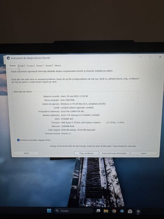 Laptop Asus TUF GAMING A15 garantie inca 1 an