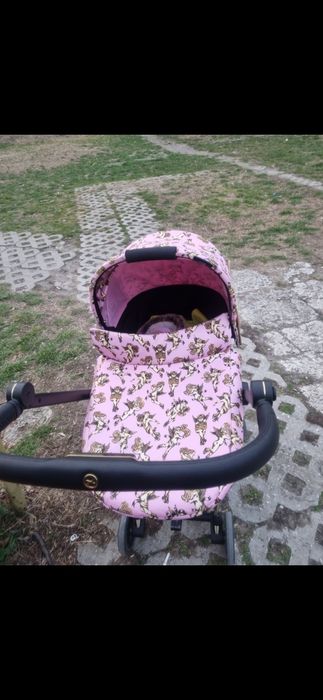 Бебешка количка Cybex Mios Jeremy Scott CHERUBS-pink 3 в 1 + чанта