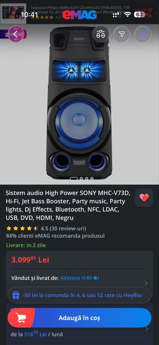 Boxa Sony mhc-V73D