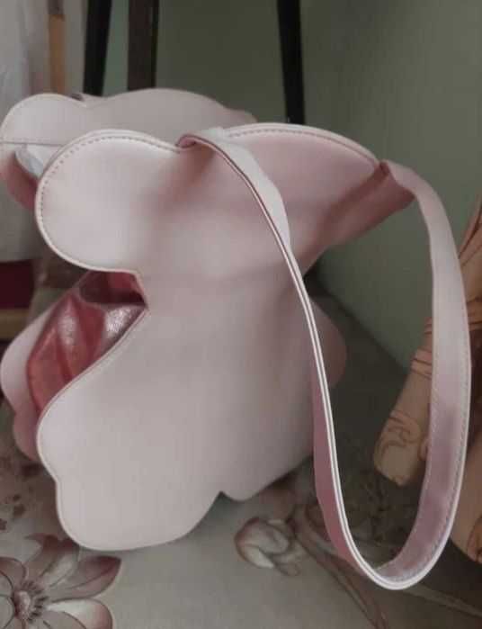 Geantă casual model ursuleț cu sclipici