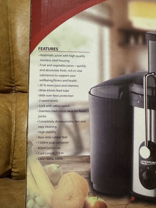 Storcator de fructe si legume nou, fara cana