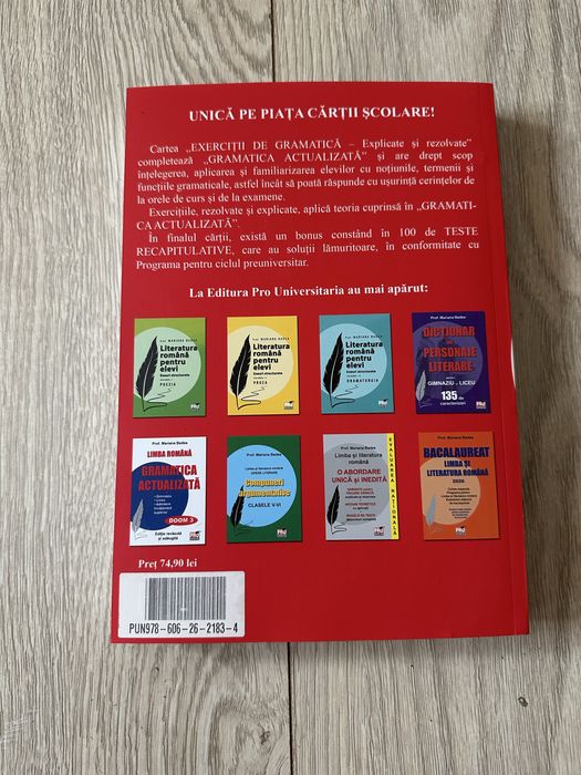 Vand carte de gramatica cu exercitii