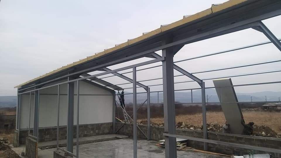 Vand hala metalica 10x30, structura metalica - panouri sandwich