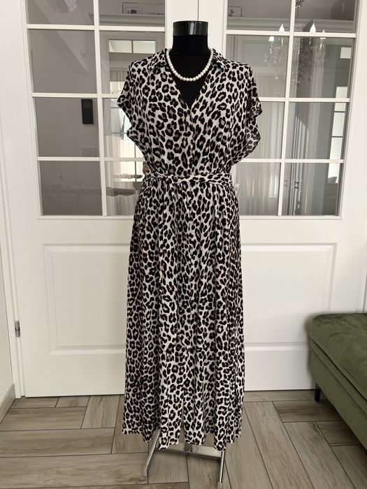 Rochie midi animal print, HM, marimea S