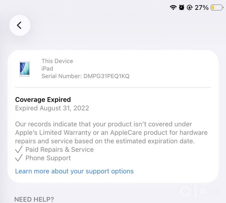 Ipad8 128gb 2022yil  A2429