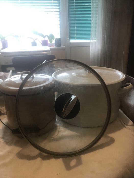 Емайлирани котларка за мляко 4.5 лт.-тенд. 11 лт. стъсл.. Ф28 см капак