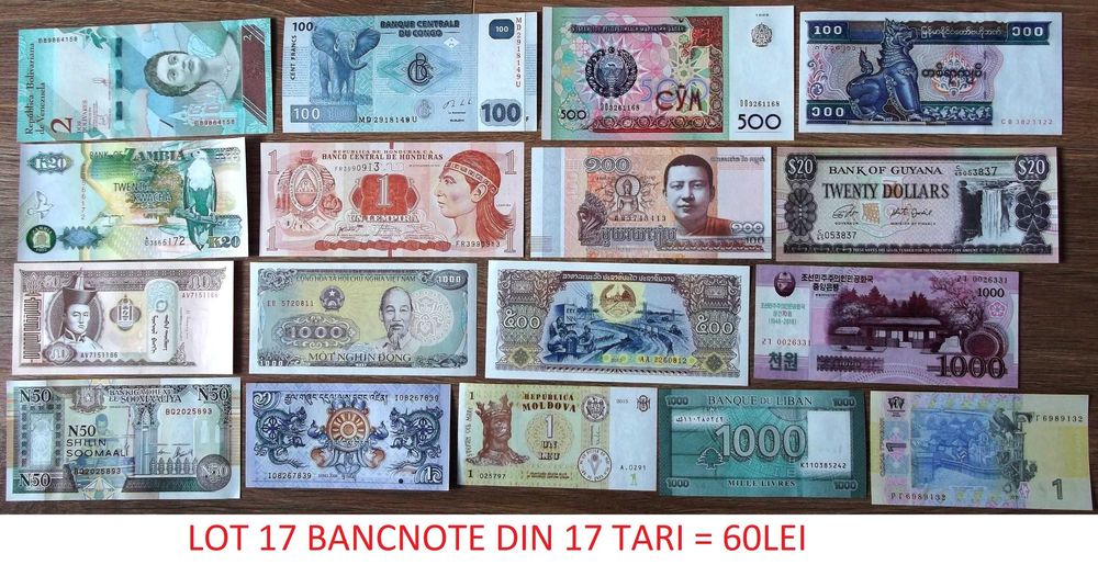Loturi diverse de bancnote straine