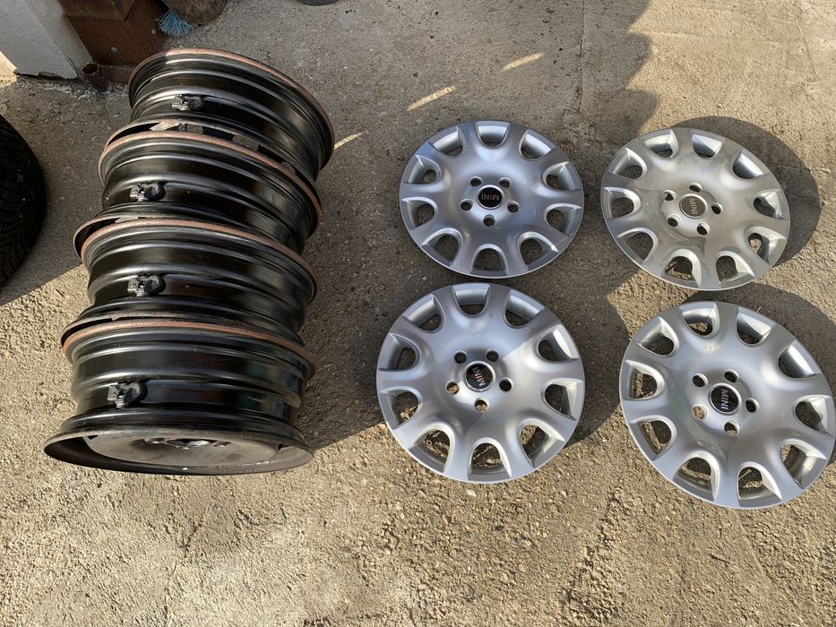 Jante tabla R15 originale Mini F55 F56 cu capace