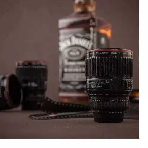 чаши за кафе в форма на фото обектив