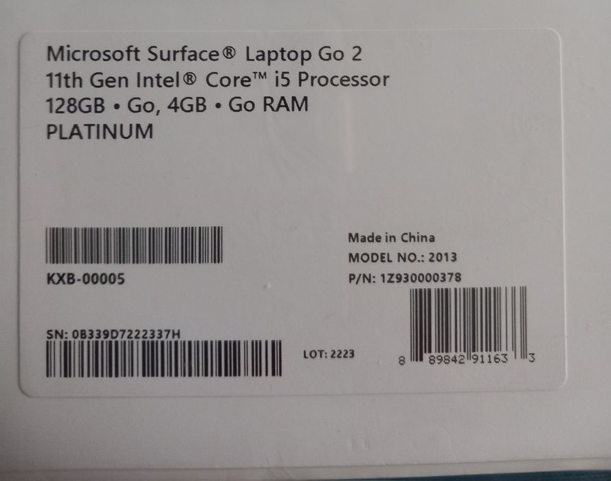 Laptop Microsoft Surface Go 2,Sigilat.