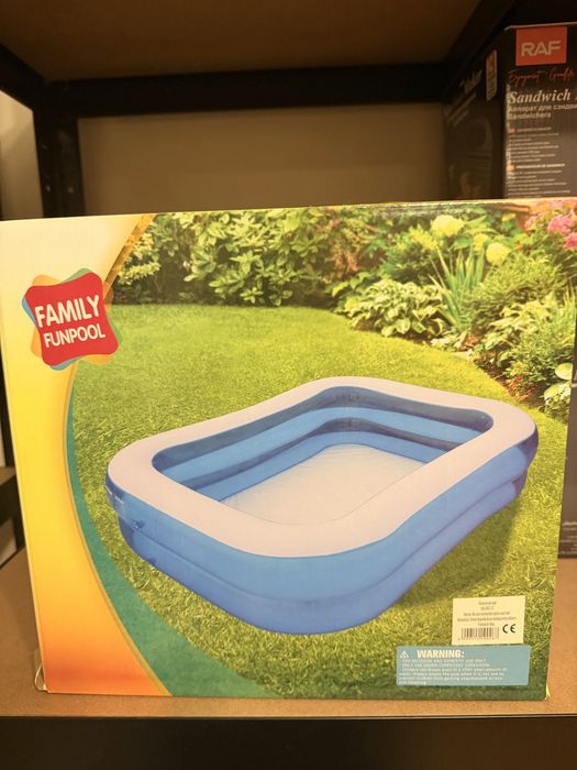 Piscină Gonflabilă Family 200x150x55 cm, PVC Durabil, 2 Inele, Copii și Adulți, Montare Rapidă + Colac Cadou