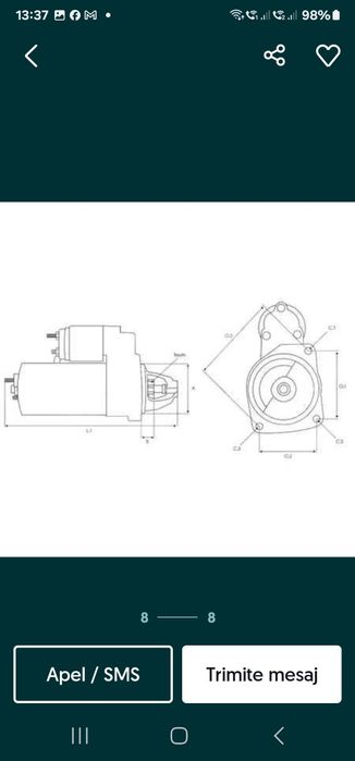 Electromotor pentru tractoare Ford. 

Compatibil cu urmatoarele modele