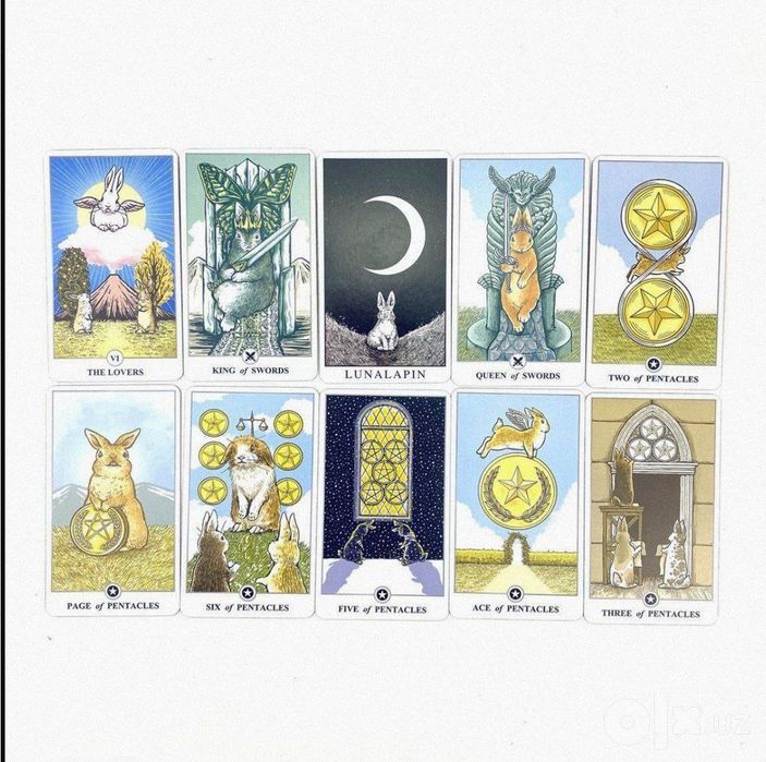 Карты МАК Таро Лунного Кролика ("Lunalapin Tarot") в железном боксе.