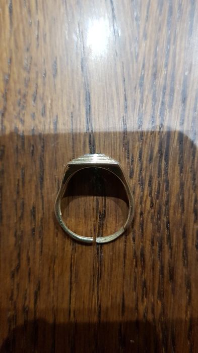 Inel argint 925,suflat aur si piatra smarald verde superb,reglabil