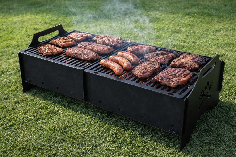 Барбекю на дървени въглища - сглобяемо