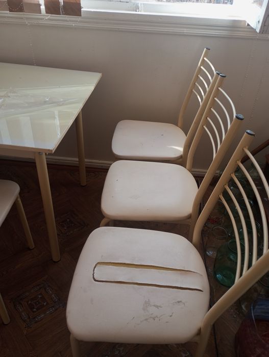 Стол стул 6 шт б/у