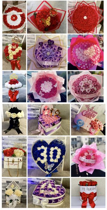 Flori din sapun sau satin /Buchete / Aranjament dulce