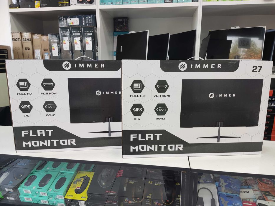 Монитор Immer 27" FullHD IPS 1920x1080, VGA+HDMI НОВЫЙ