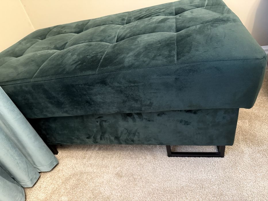 Coltar catifea extensibil cu lada