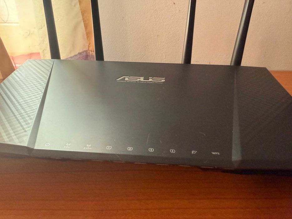 Трибандов Безжичен рутер Asus RT-AC3200, AC 3200, 600+1300+1300 Mbps