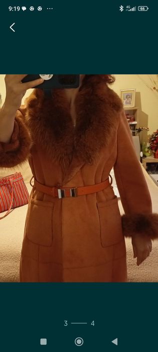 Cojoc dama nou mar L cu blană vulpe