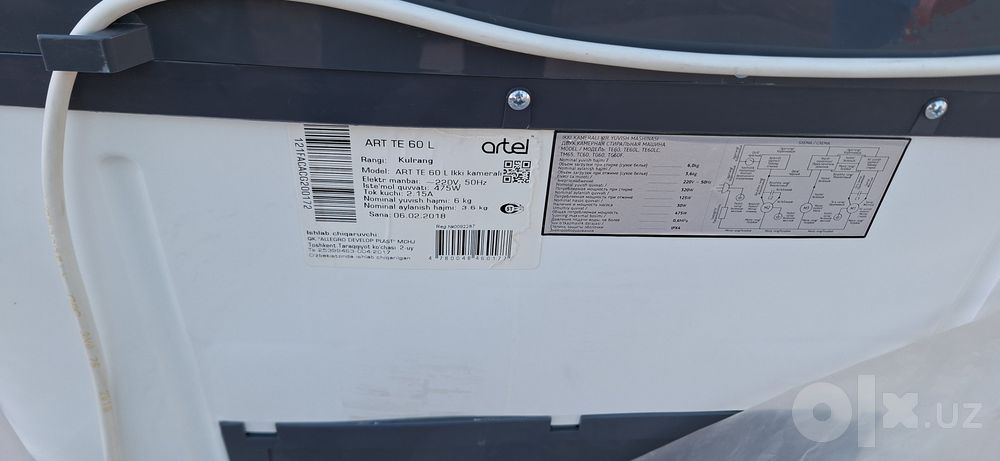 Продам стир маш Artel полуавтомат