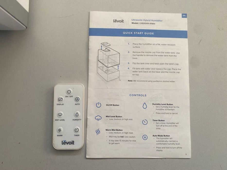Ултразвуков овлажнител Levoit LV600HH-RWH 6 литра топла/студена мъгла
