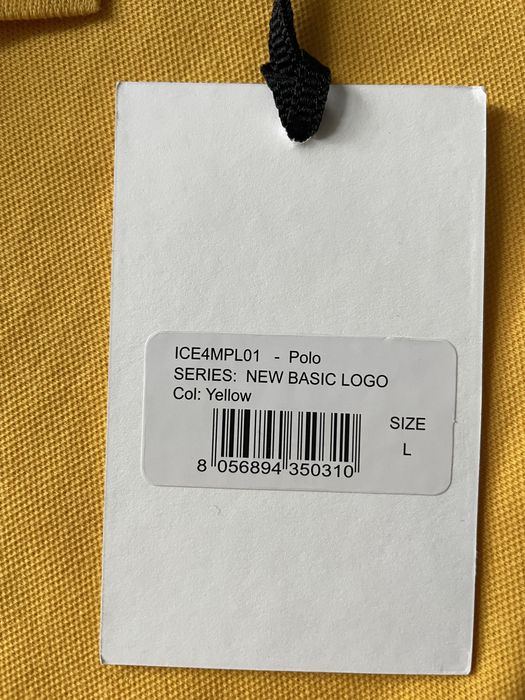 Жълта  мъжка тениска с яка на Iceberg